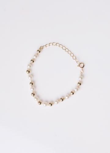 Pulseira Mini Esferas com Pérolas